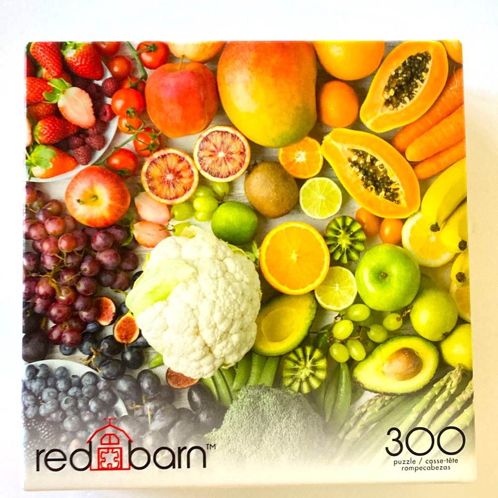 Red Barn 300-Piece Fruit & Veggie Jigsaw Puzzle - Multicolor